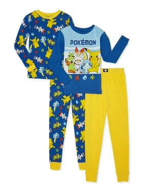 Black Boys Pokemon /& Friends 2 Piece Pajama Set Pants /& Long Sleeve Size 4